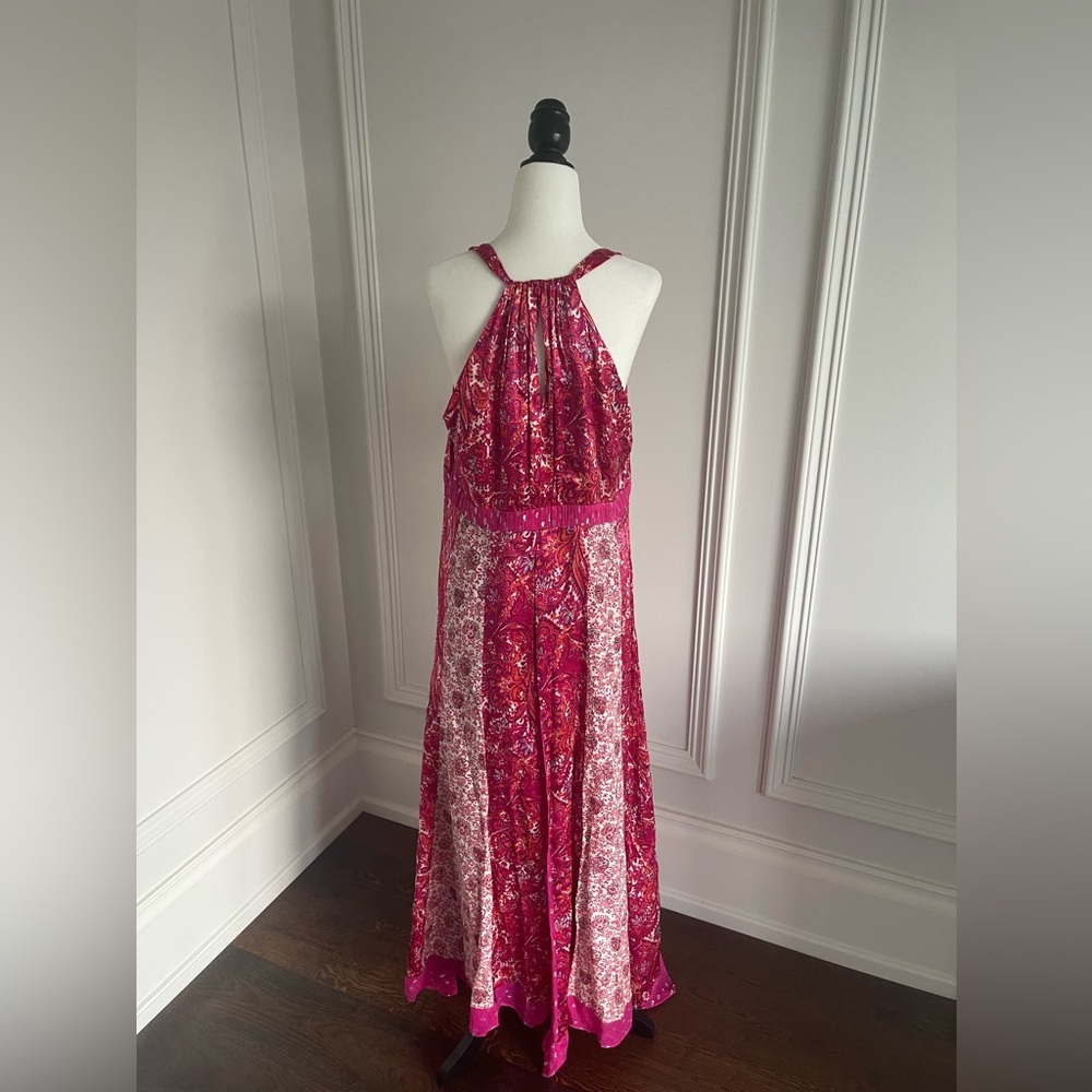 Monsoon Vibrant Magenta Paisley Pattern Sleeveless Maxi Dress - Picture 3 of 4